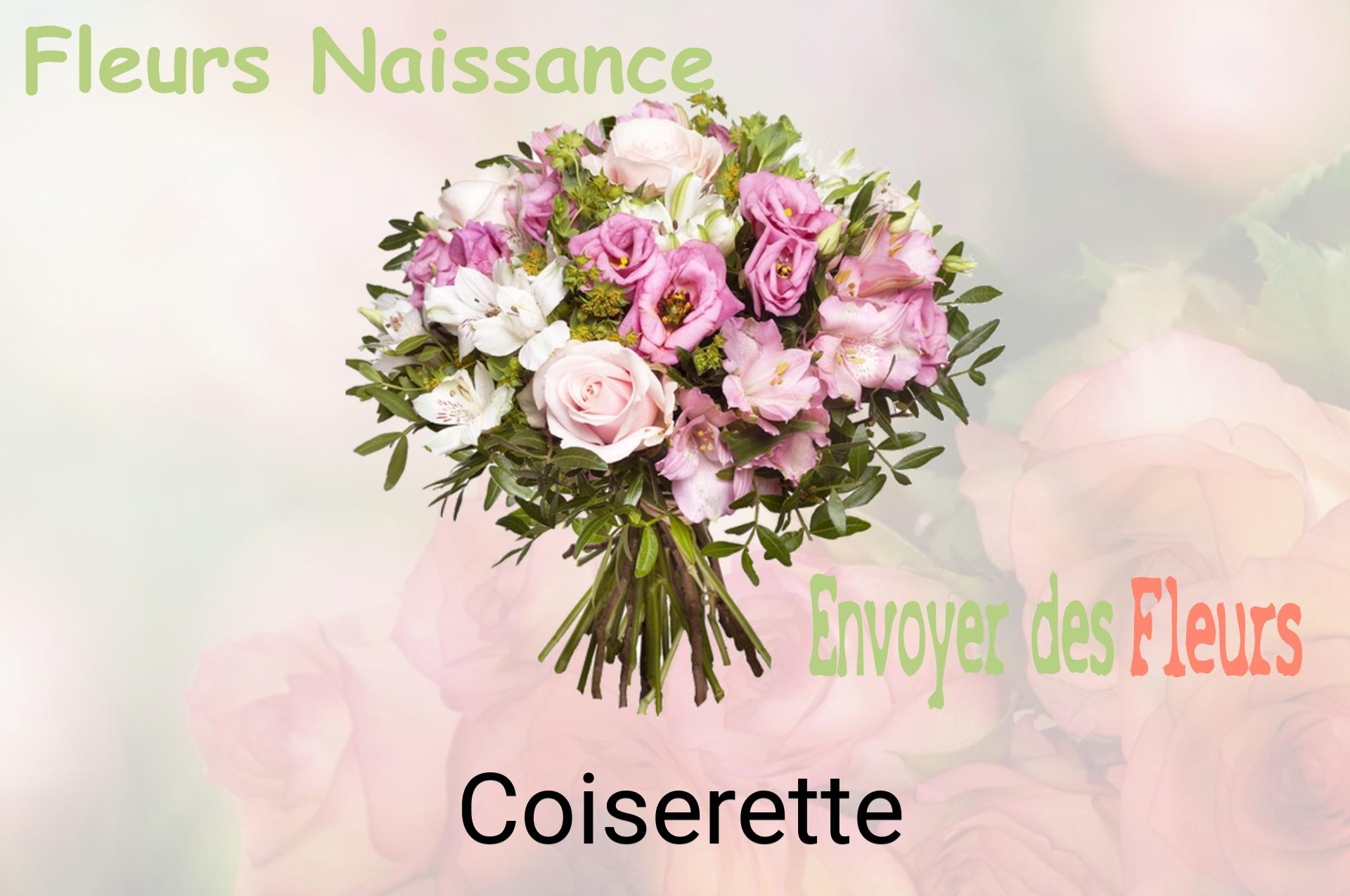Bouquet de fleurs de naissance livré à Coiserette